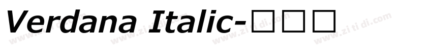 Verdana Italic字体转换 Verdana Italic字体转换